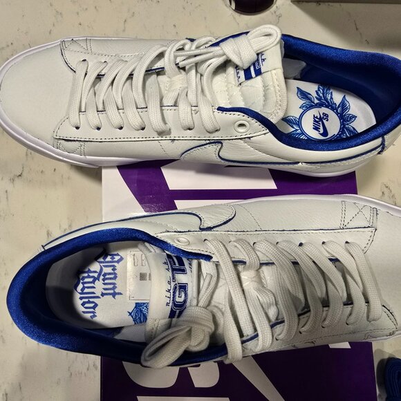 Nike SB Blazer Low Pro GT Premium FZ1300-100 WHITE BLUE MEN'S SIZE 10 NEW - Picture 4 of 12